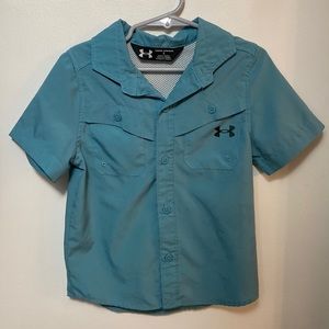 Boys Under Armour Button Down Shirt Size 5